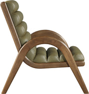 Randal Vegan Leather Upholstered Accent Chair in Olive - 33058Olive