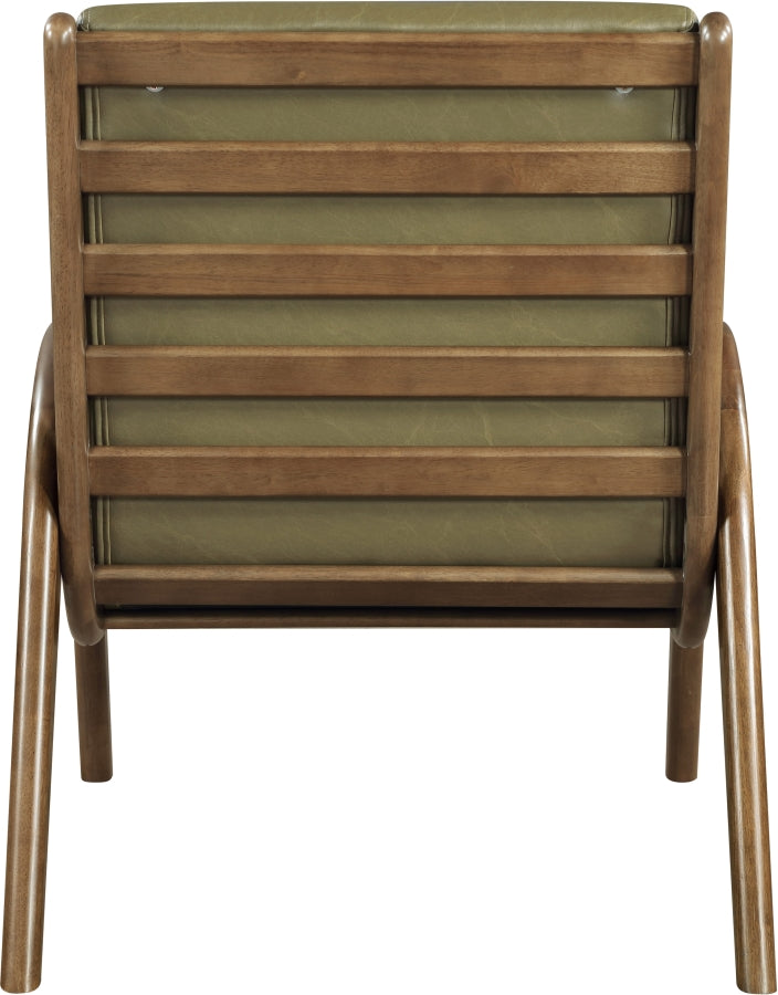 Randal Vegan Leather Upholstered Accent Chair in Olive - 33058Olive