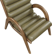 Randal Vegan Leather Upholstered Accent Chair in Olive - 33058Olive