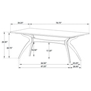 Randolph 79-inch Smart Top Rectangular Dining Table Sheesham and Brown - 192520