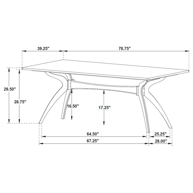 Randolph 79-inch Smart Top Rectangular Dining Table Sheesham and Brown - 192520
