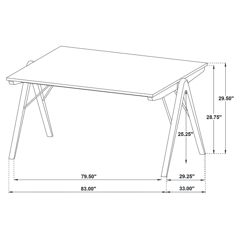 Randolph 82-inch Smart Top Rectangular Dining Table Sheesham and Brown - 192521