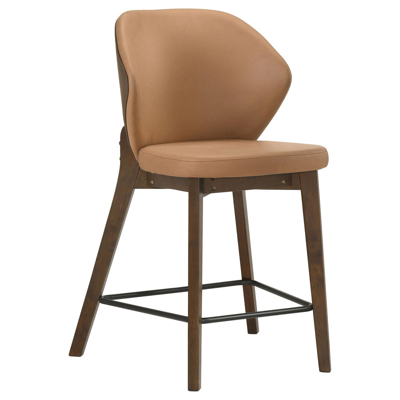 Randolph Upholstered Counter Height Chair Butterscotch and Brown (Set of 2) - 192529