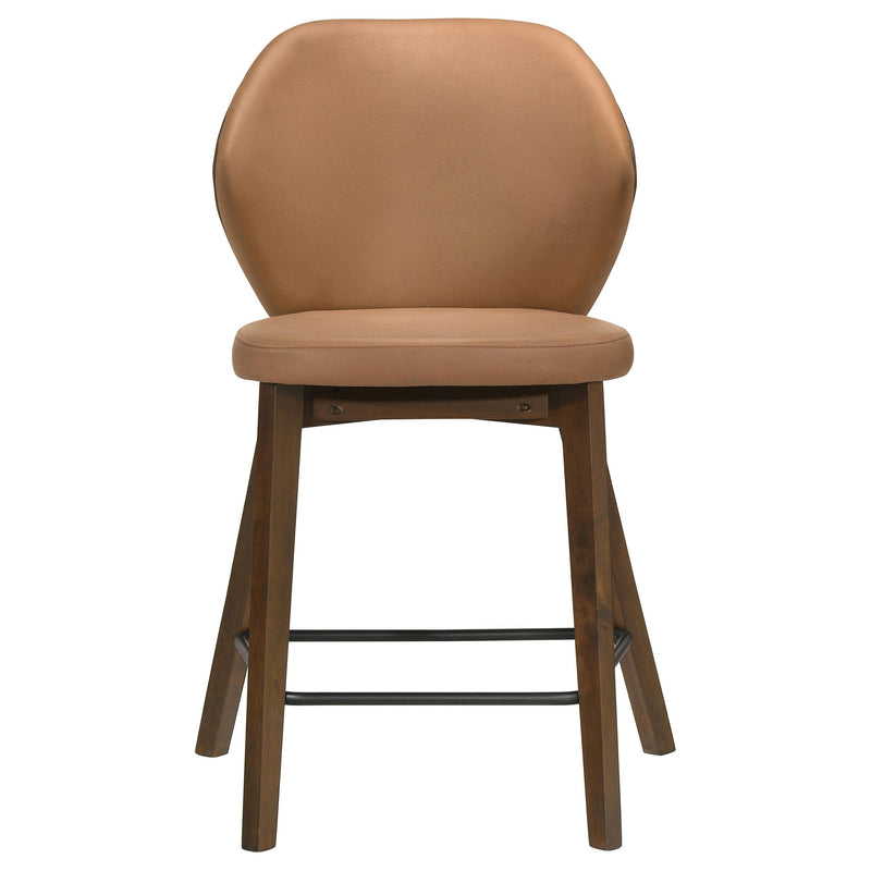 Randolph Upholstered Counter Height Chair Butterscotch and Brown (Set of 2) - 192529