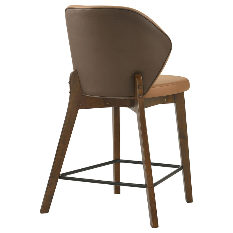 Randolph Upholstered Counter Height Chair Butterscotch and Brown (Set of 2) - 192529