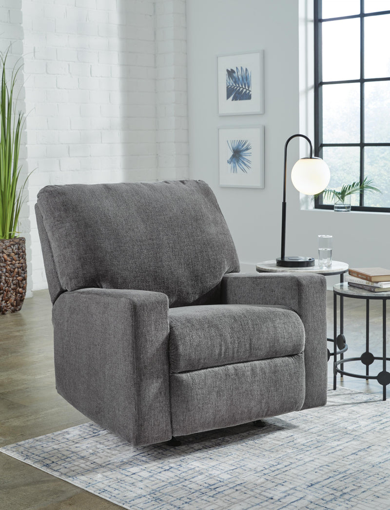 Rannis Pewter Twin Sofa Sleeper and Recliner - 53602U2