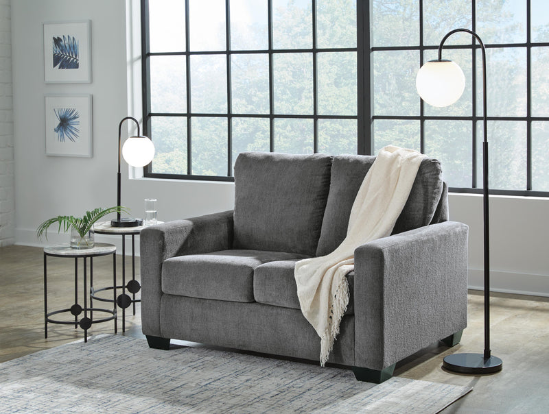 Rannis Pewter Twin Sofa Sleeper and Recliner - 53602U2