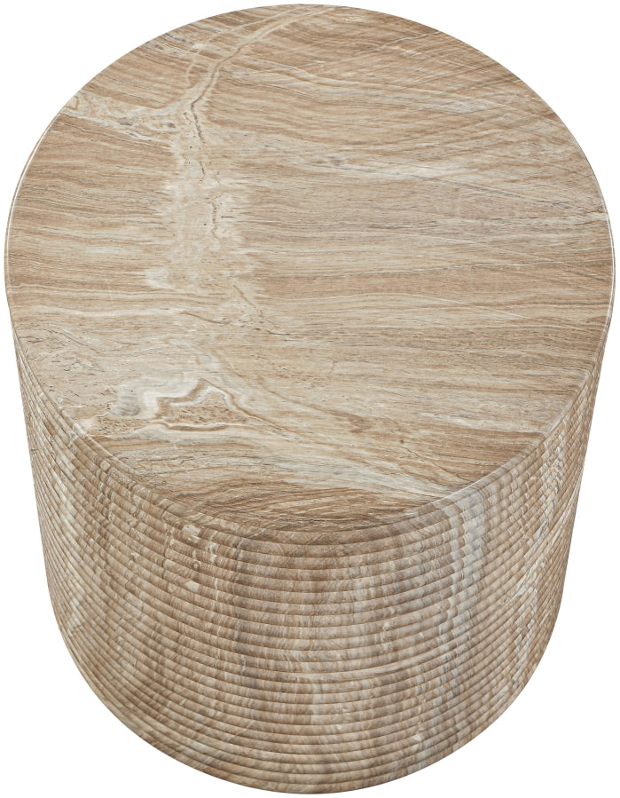 Rapallo Concrete Indoor/Outdoor End Table in Beige - 758Beige-ET