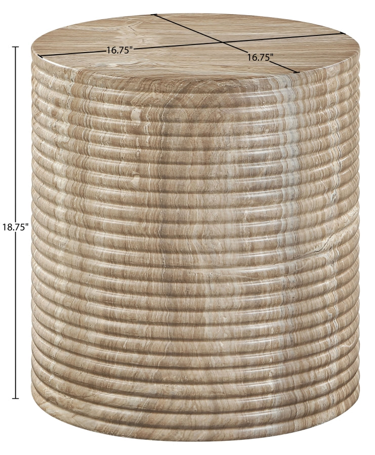Rapallo Concrete Indoor/Outdoor End Table in Beige - 758Beige-ET
