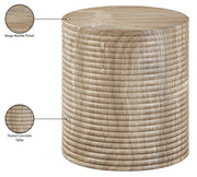 Rapallo Concrete Indoor/Outdoor End Table in Beige - 758Beige-ET
