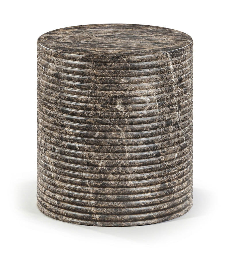 Rapallo Concrete Indoor/Outdoor End Table in Brown - 758Brown-ET