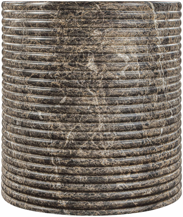 Rapallo Concrete Indoor/Outdoor End Table in Brown - 758Brown-ET