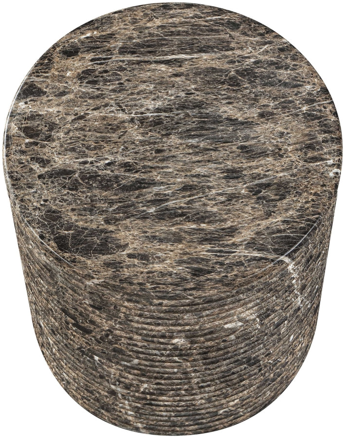 Rapallo Concrete Indoor/Outdoor End Table in Brown - 758Brown-ET