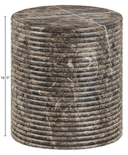 Rapallo Concrete Indoor/Outdoor End Table in Brown - 758Brown-ET