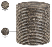 Rapallo Concrete Indoor/Outdoor End Table in Brown - 758Brown-ET