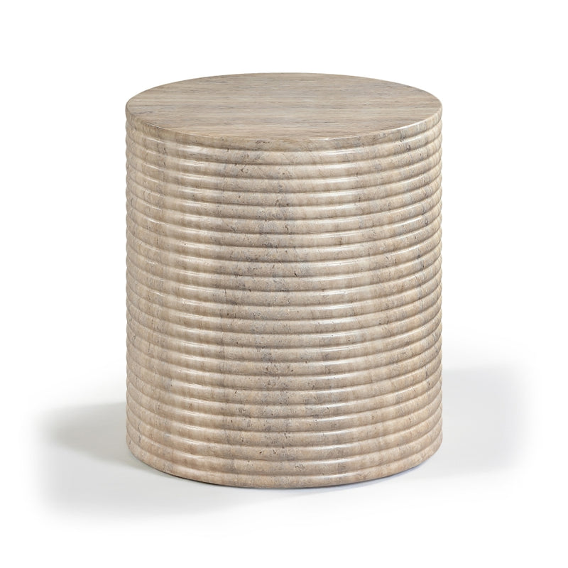 Rapallo Concrete Indoor/Outdoor End Table in Travertine - 758Travertine-ET