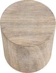 Rapallo Concrete Indoor/Outdoor End Table in Travertine - 758Travertine-ET