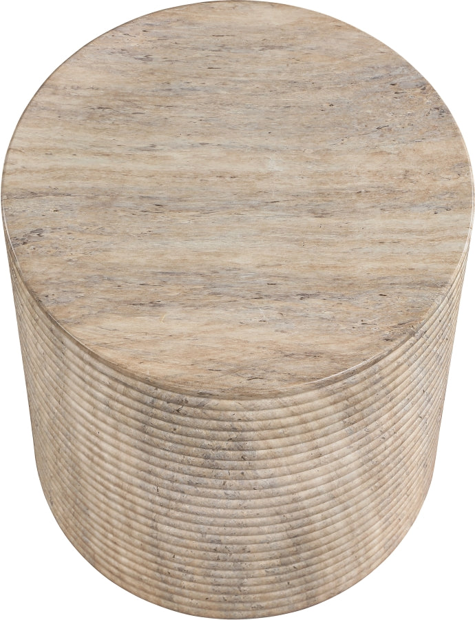 Rapallo Concrete Indoor/Outdoor End Table in Travertine - 758Travertine-ET