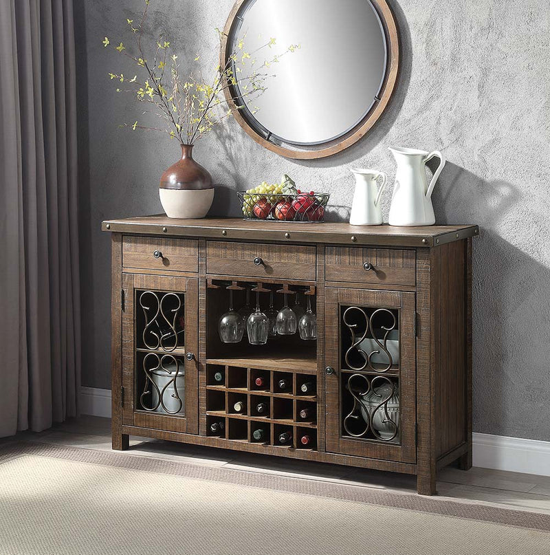 Raphaela Server W/Cup Holder & Wine Rack - DN00983