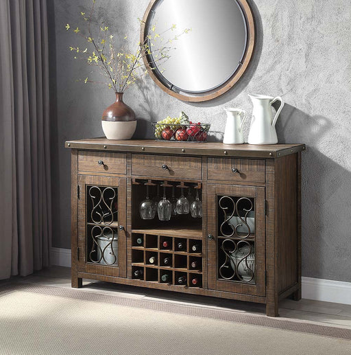 Raphaela Server W/Cup Holder & Wine Rack - DN00983