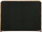 Rava Velvet Upholstered Full Bed in Beige - RavaBeige-F