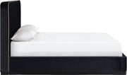 Rava Velvet Upholstered Full Bed in Black - RavaBlack-F