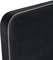 Rava Velvet Upholstered Full Bed in Black - RavaBlack-F
