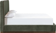 Rava Velvet Upholstered Full Bed in Green - RavaGreen-F