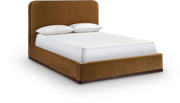 Rava Velvet Upholstered Full Bed in Saddle - RavaSaddle-F
