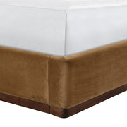 Rava Velvet Upholstered Full Bed in Saddle - RavaSaddle-F