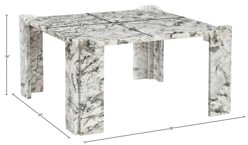 Ravello Genuine Marble Coffee Table in Alaska - 77007Alaska-CT