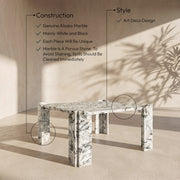Ravello Genuine Marble Coffee Table in Alaska - 77007Alaska-CT