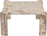 Ravello Genuine Marble Coffee Table in Beige - 77007Beige-CT