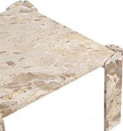 Ravello Genuine Marble Coffee Table in Beige - 77007Beige-CT