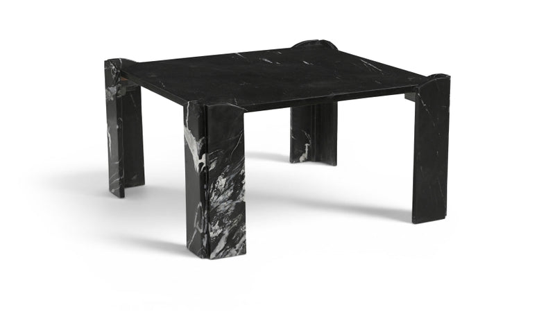 Ravello Genuine Marble Coffee Table in Black - 77007Black-CT