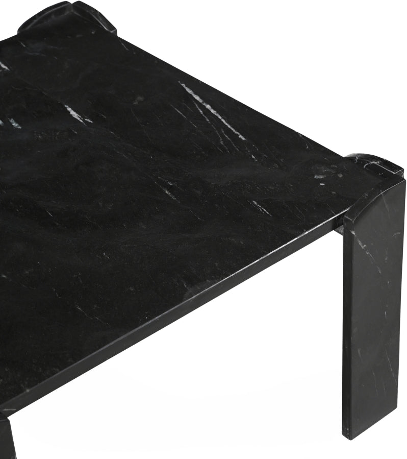 Ravello Genuine Marble Coffee Table in Black - 77007Black-CT