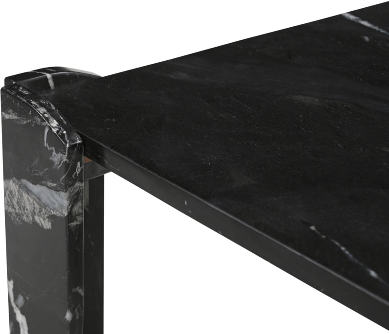 Ravello Genuine Marble Coffee Table in Black - 77007Black-CT
