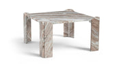 Ravello Genuine Marble Coffee Table in Brown - 77007Brown-CT