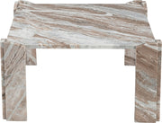 Ravello Genuine Marble Coffee Table in Brown - 77007Brown-CT