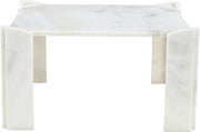 Ravello Genuine Marble Coffee Table in White - 77007White-CT