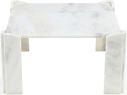 Ravello Genuine Marble Coffee Table in White - 77007White-CT