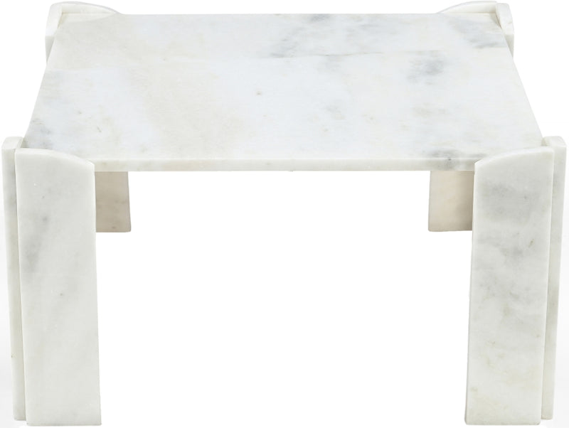 Ravello Genuine Marble Coffee Table in White - 77007White-CT