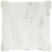Ravello Genuine Marble Coffee Table in White - 77007White-CT