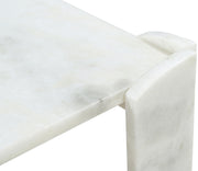 Ravello Genuine Marble Coffee Table in White - 77007White-CT