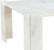Ravello Genuine Marble Coffee Table in White - 77007White-CT
