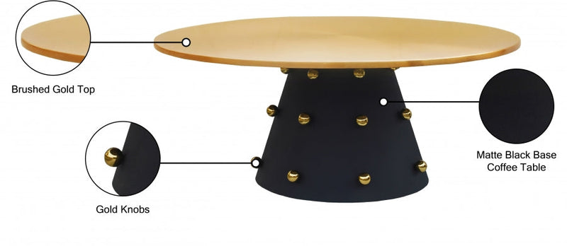 Raven Iron Coffee Table in Black - 257-CT