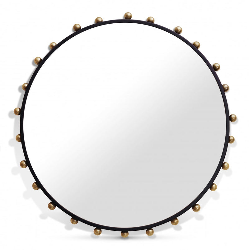 Raven Metal Frame Mirror in Black - 457-M