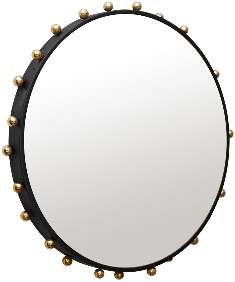 Raven Metal Frame Mirror in Black - 457-M