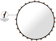 Raven Metal Frame Mirror in Black - 457-M
