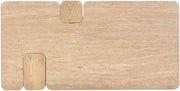 Ravenna Genuine Travertine and Oak Coffee Table in Natural - 99046Travertine-CT